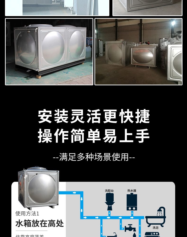 狀元雨-304方形水箱大